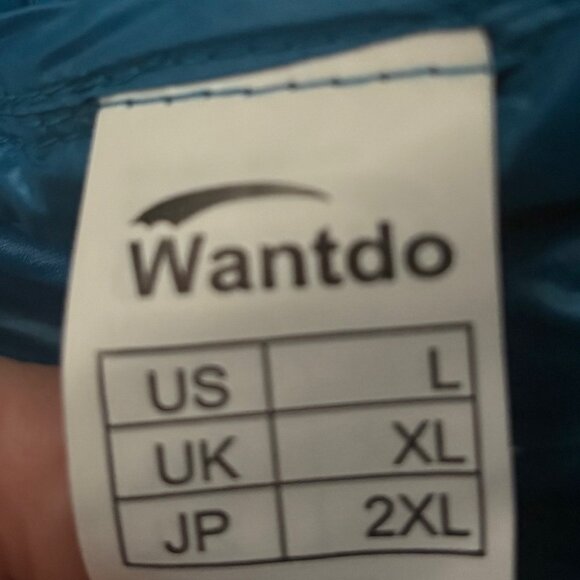 Wantdo Packable Down Puffer with Hood Turquoise | Size L | NWT - Picture 7 of 9